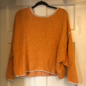 FREE PEOPLE Orange Sweater Medium